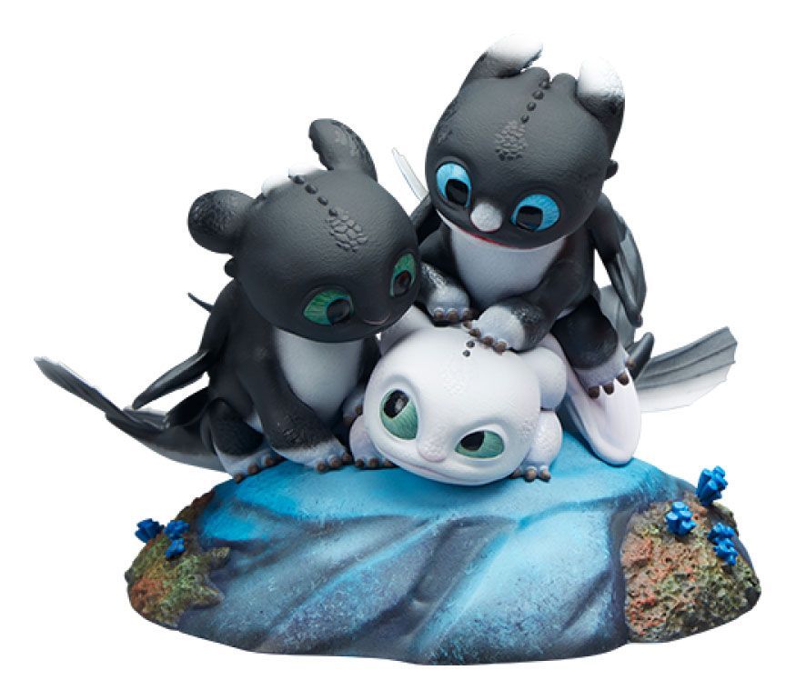 How to Train Your Dragon: The Hidden World Soška Dart, Pouncer and Ruffrunner 15 cm Sideshow Collectibles