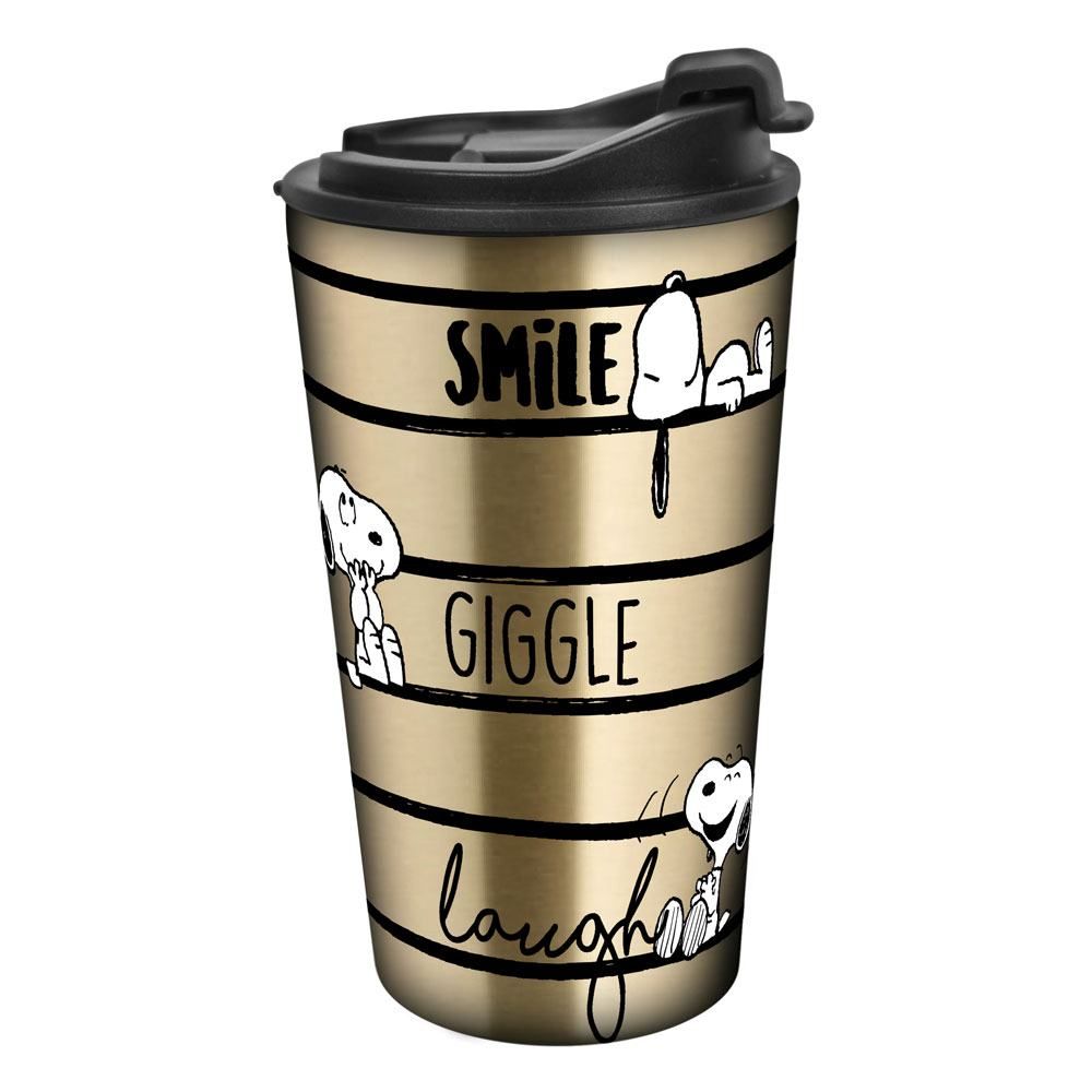 Peanuts Cestovní Hrnek Smile Giggle Laugh Geda Labels