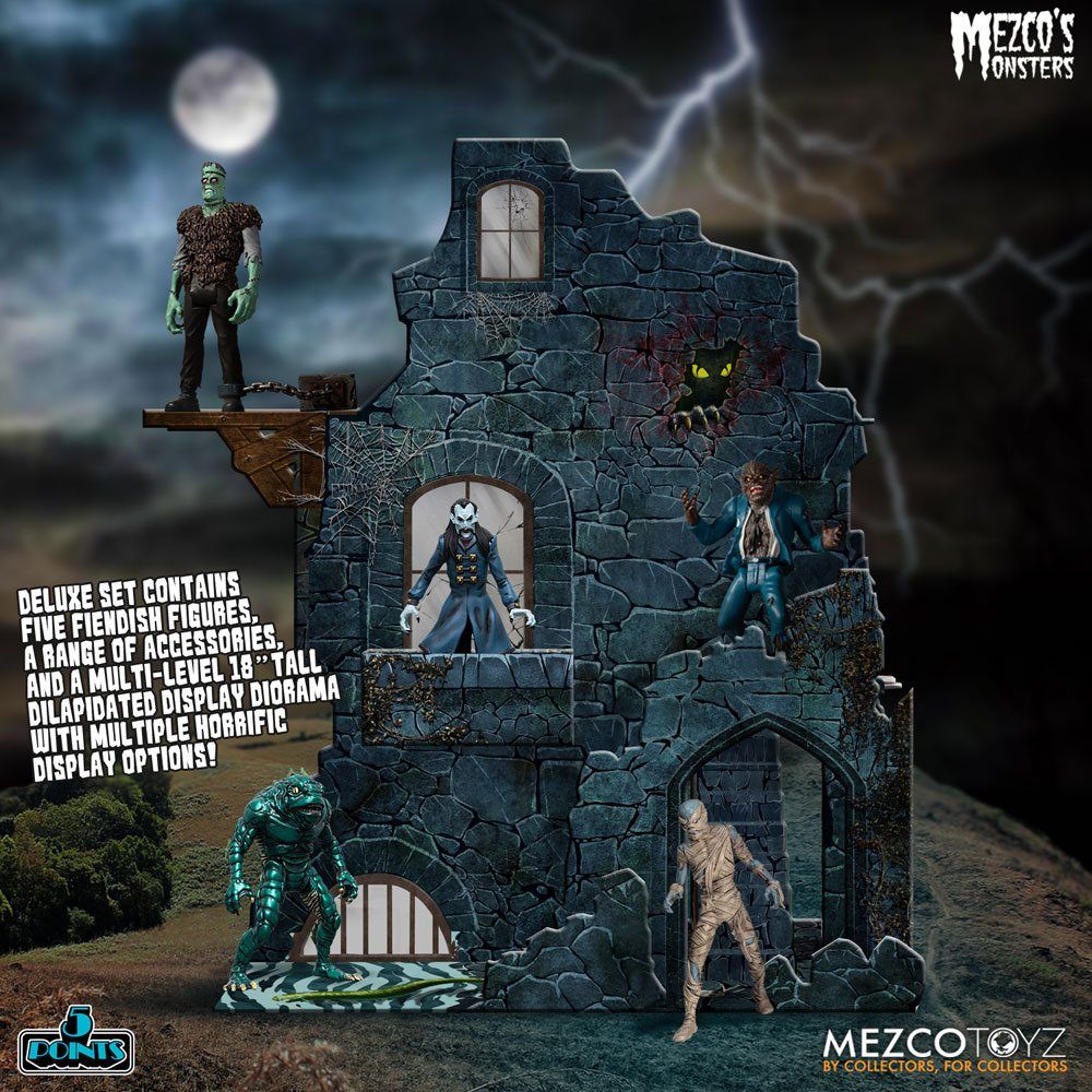 Mezco's Monsters 5 Points Akční Figures Tower of Fear Deluxe Set 9 cm Mezco Toys