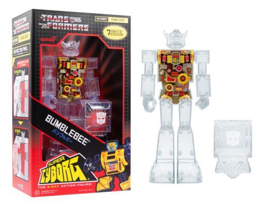 Transformers Super Cyborg Akční Figure Bumblebee (Clear) 28 cm Super7