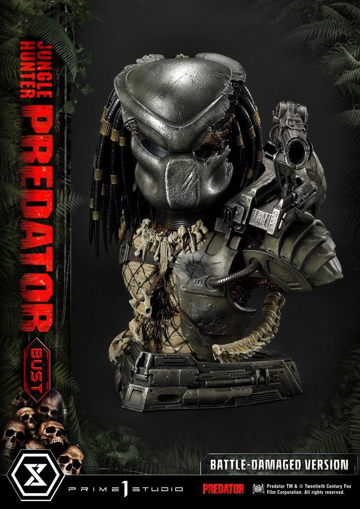 Predator Bysta 1/3 Jungle Hunter Predator Battle-Damaged Verze 37 cm Prime 1 Studio