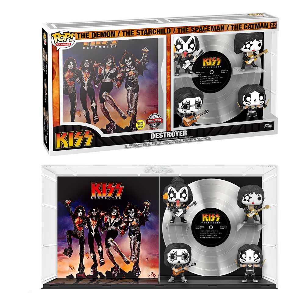 KISS POP! Albums vinylová Figure 4-Pack Destroyer GITD 9 cm Funko
