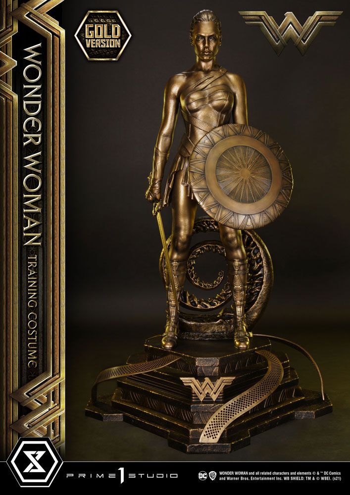 Wonder Woman Soška Wonder Woman Training Kostým Gold Verze 80 cm Prime 1 Studio
