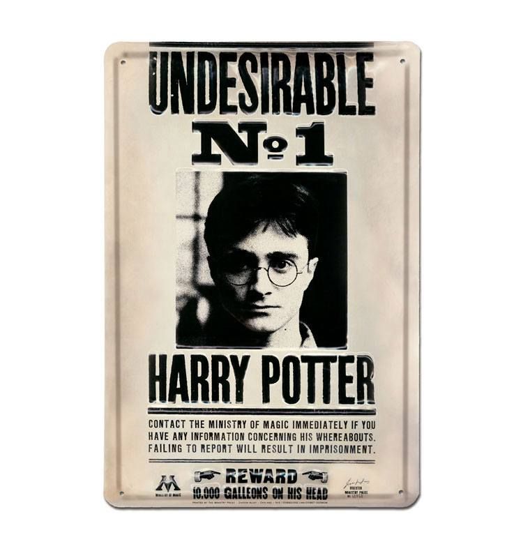 Harry Potter 3D Tin Sign Undesirable No 1 20 x 30 cm Logoshirt