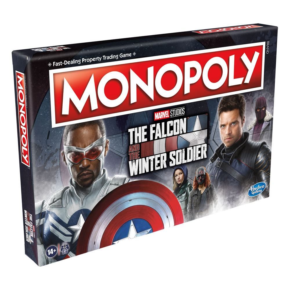 The Falcon and the Winter Soldier Board Game Monopoly Anglická Verze Hasbro
