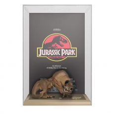 Jurassic Park POP! Movie Plakát & Figure Tyrannosaurus Rex & Velociraptor 9 cm