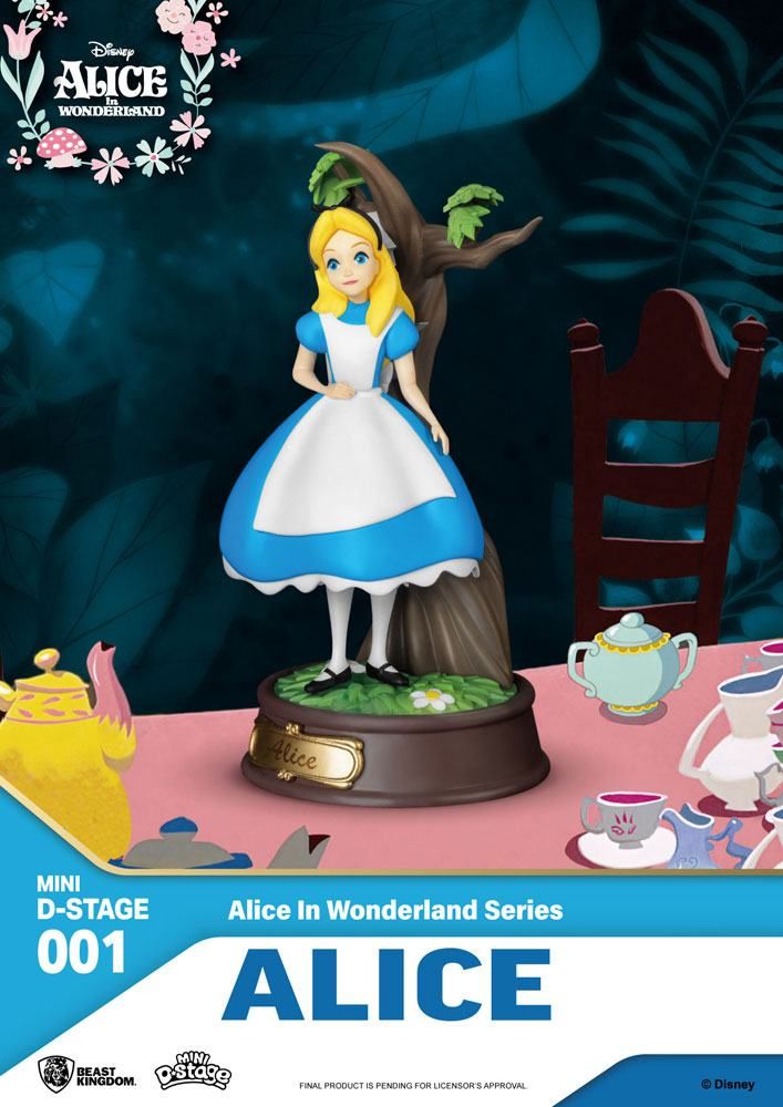 Alice in Wonderland Mini Diorama Stage PVC Soška Alice 10 cm Beast Kingdom Toys