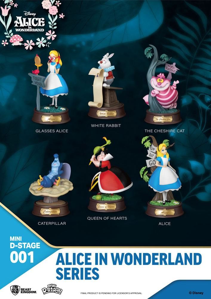 Alice in Wonderland Mini Diorama Stage Sochy 6-pack 10 cm Beast Kingdom Toys