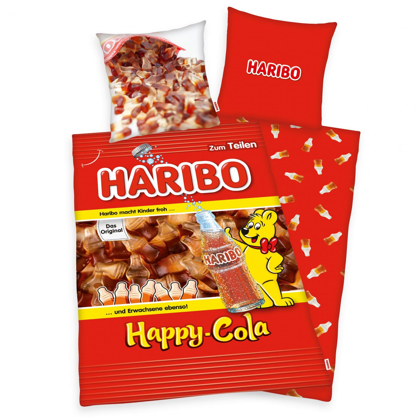 Haribo Povlečení Set Happy Cola 135 x 200 cm / 80 x 80 cm Herding