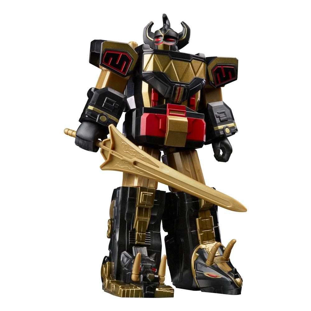 Mighty Morphin Power Rangers Retro Style Akční Figure 2022 Black & Gold Dino Megazord 18 cm Hasbro