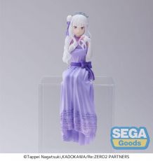 Re:Zero - Starting Life in Another World: Lost in Memories PM Perching PVC Soška Emilia (Dressed-Up Party) 14 cm