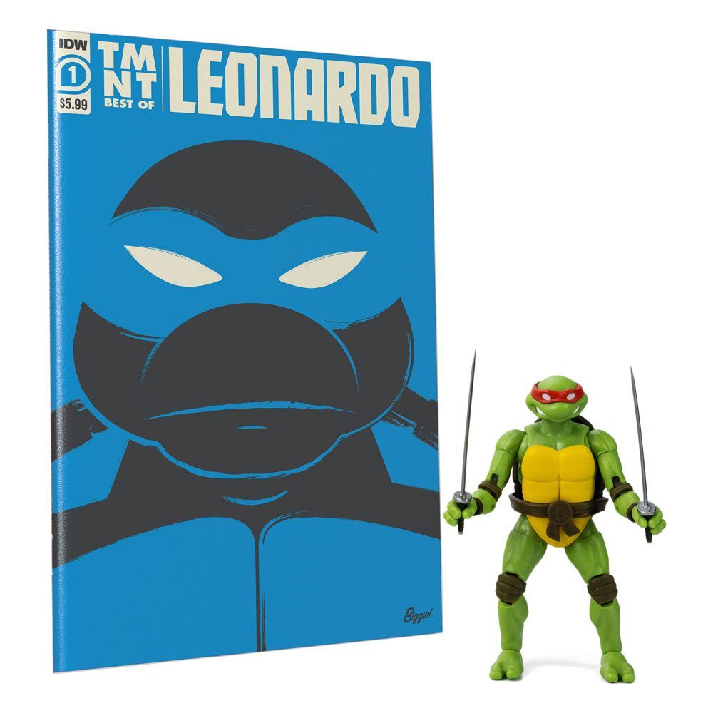 Teenage Mutant Ninja Turtles BST AXN x IDW Akční Figure & Comic Book Leonardo Exclusive 13 cm The Loyal Subjects