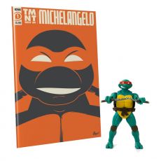 Teenage Mutant Ninja Turtles BST AXN x IDW Akční Figure & Comic Book Michelangelo Exclusive 13 cm