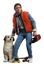Back To The Future Movie Masterpiece Akční Figures 1/6 Marty McFly & Einstein Exclusive 28 cm