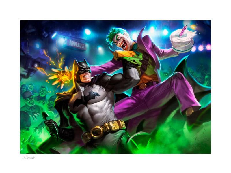 DC Comics Art Print Batman vs The Joker 46 x 61 cm - unframed Sideshow Collectibles