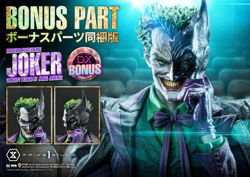 DC Comics Soška 1/3 The Joker Deluxe Bonus Verze Concept Design by Jorge Jimenez 53 cm Prime 1 Studio