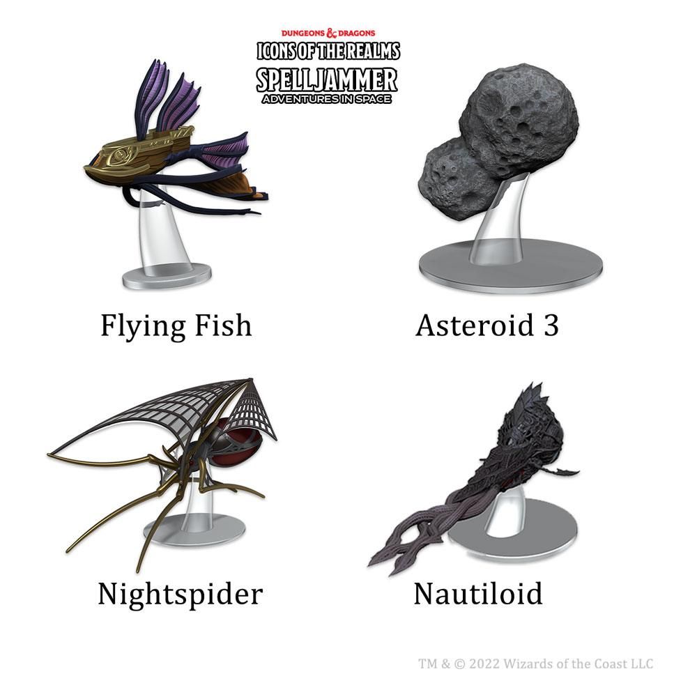 D&D Icons of the Realms Spelljammer Adventures in Space pre-painted Miniatures Ship Scale - Wildspace Ambush Wizkids