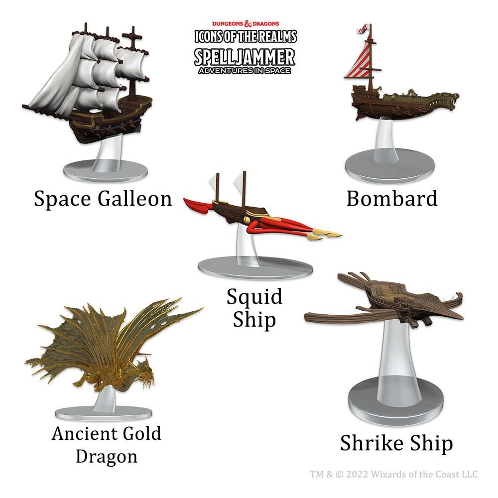 D&D Icons of the Realms Spelljammer Adventures in Space pre-painted Miniatures Ship Scale - Welcome to Wildspace Wizkids