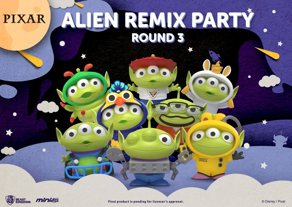 Toy Story Mini Egg Attack Figure 8 cm Sada Alien Remix Party Round 3 (8) Beast Kingdom Toys