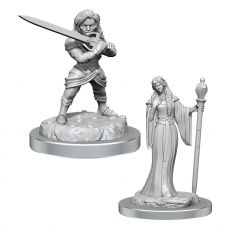 Critical Role Unpainted Miniatures Human Wizard Female & Halfling Holy Warrior Female Sada (2)