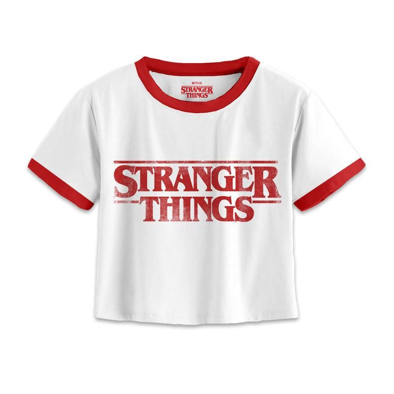 Stranger Things Tričko Distressed Logo Velikost L Heroes Inc