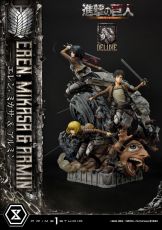 Attack on Titan Ultimate Premium Masterline Soška Eren, Mikasa, & Armin Deluxe Bonus Verze 72 cm
