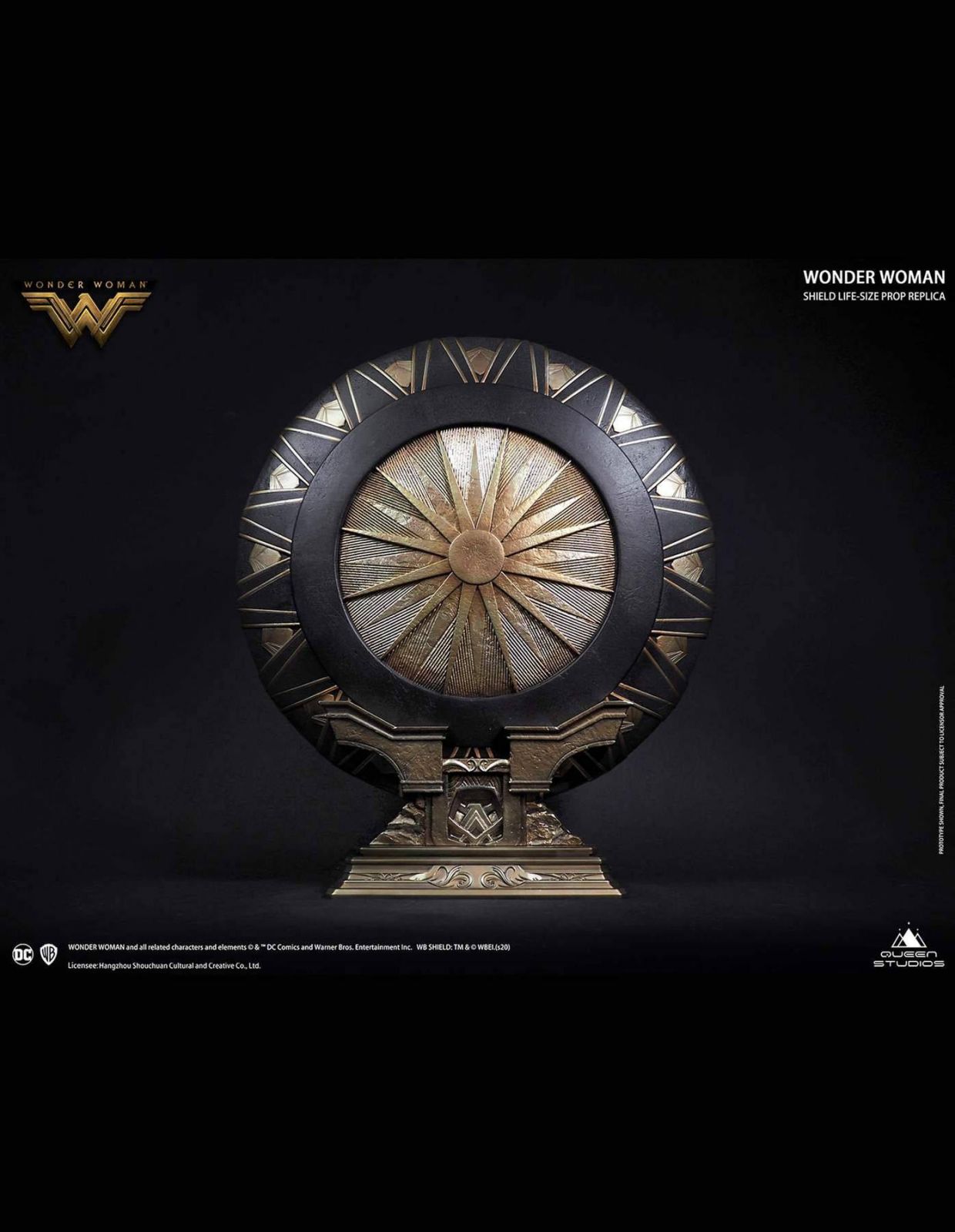 Wonder Woman Životní Velikost Replika Wonder Woman Shield Special Edition 58 cm Queen Studios