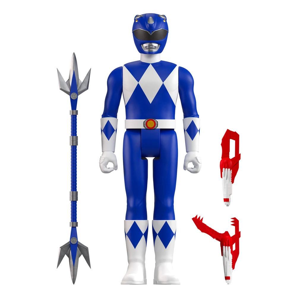 Mighty Morphin Power Rangers ReAction Akční Figure Wave 3 Blue Ranger 10 cm Super7