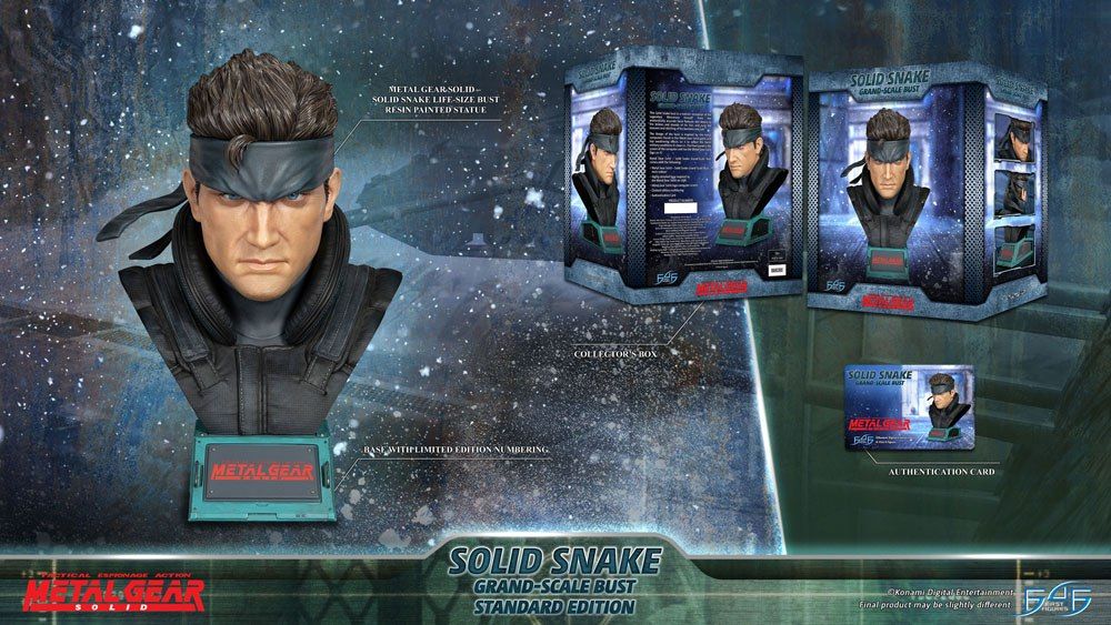 Metal Gear Solid Grand Scale Bysta Solid Snake 31 cm First 4 Figures