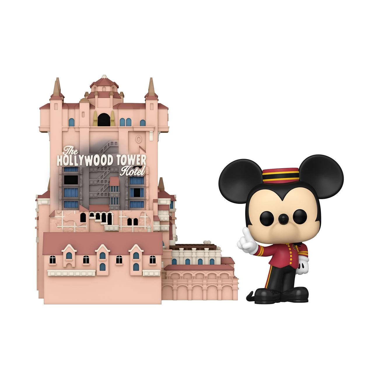 Walt Disney Word 50th Anniversary POP! Town vinylová Figure Hollywood Tower Hotel and Mickey Mouse 9 cm Funko