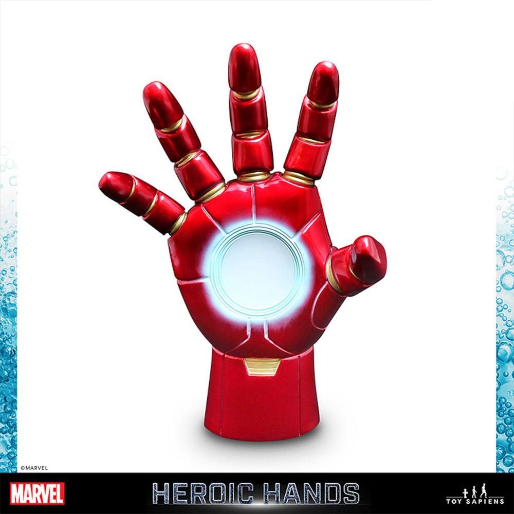 Marvel Heroic Hands Životní Velikost Soška #2A Iron Man 23 cm Toy Sapiens