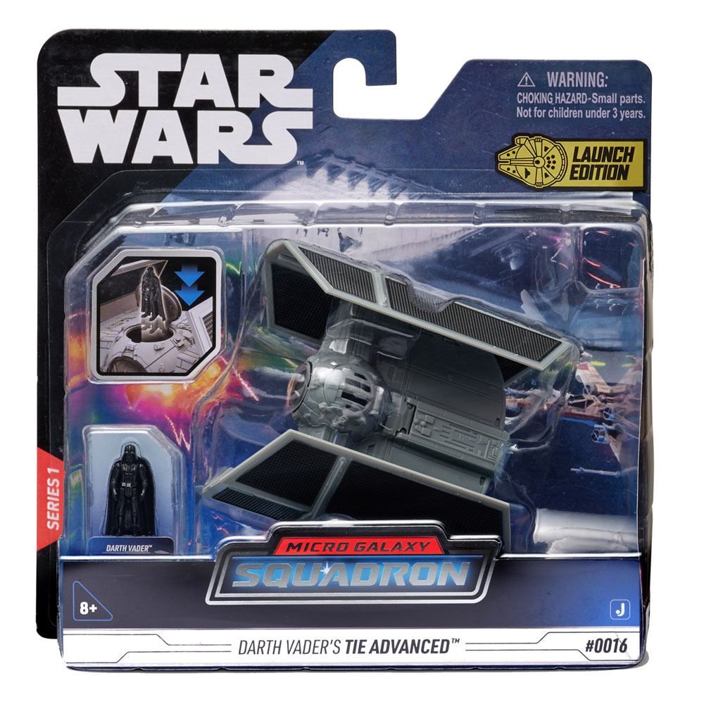 Star Wars Micro Galaxy Squadron Vehicle with Figure Darth Vader`s TIE Advanced 12 cm Jazwares