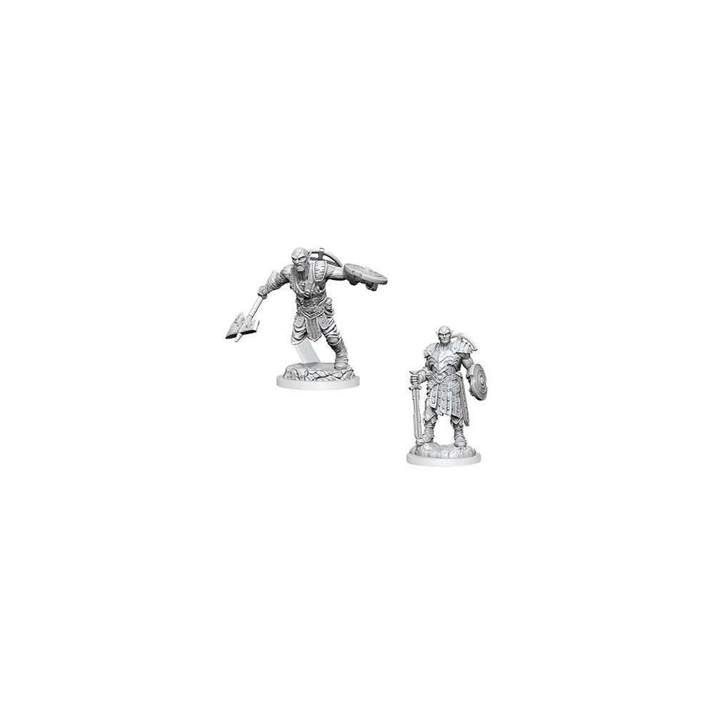 D&D Nolzur's Marvelous Miniatures Unpainted Miniatures 2-Pack Earth Genasi Fighter Wizkids