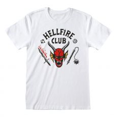 Stranger Things Tričko Hellfire Club Logo White Velikost S
