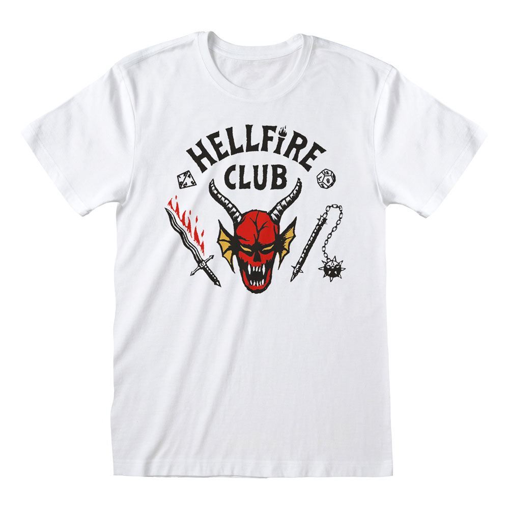Stranger Things Tričko Hellfire Club Logo White Velikost S Heroes Inc