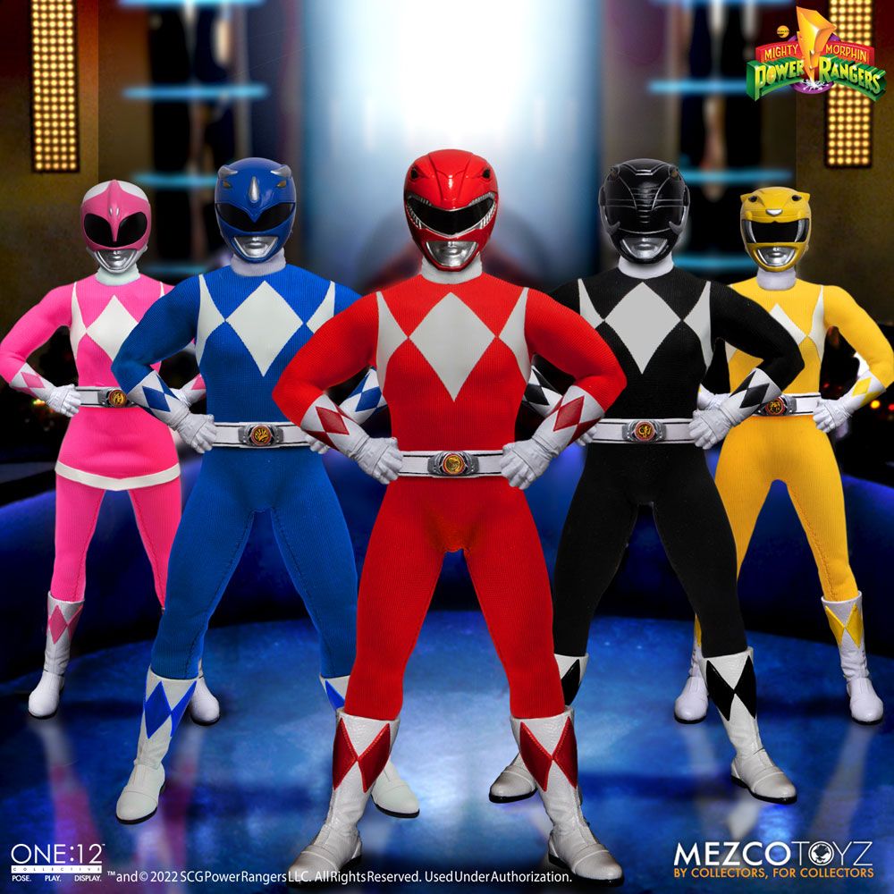 Mighty Morphin Power Rangers Akční Figures 1/12 Fantastic Four Deluxe Steel Box Set 16 - 17 cm Mezco Toys