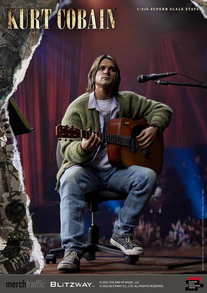 Kurt Cobain Superb Scale Soška 1/4 Unplugged 37 cm Blitzway
