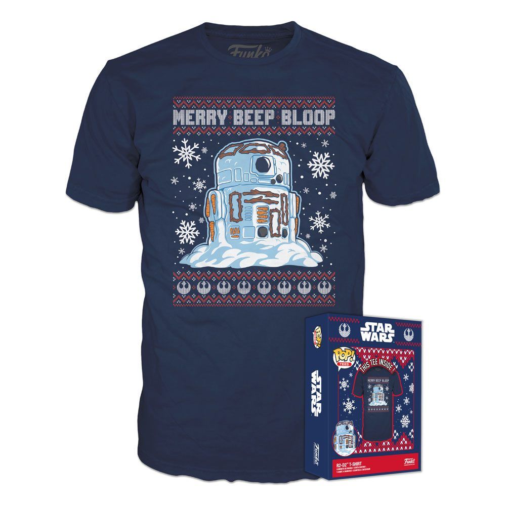 Star Wars Holiday POP! Tees Tričko R2-D2 Snowman Velikost M Funko