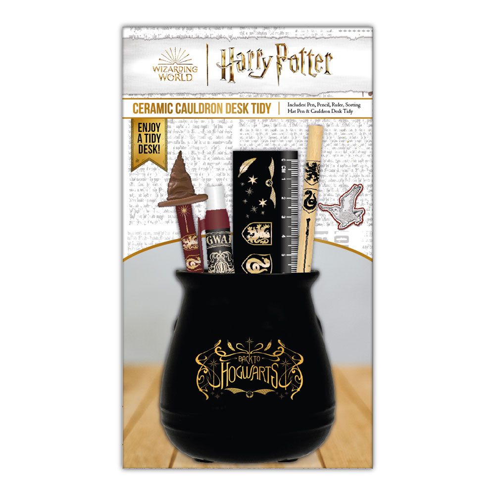 Harry Potter Keramický Cauldron Desk Tidy Colourful Crest Blue Sky Studios