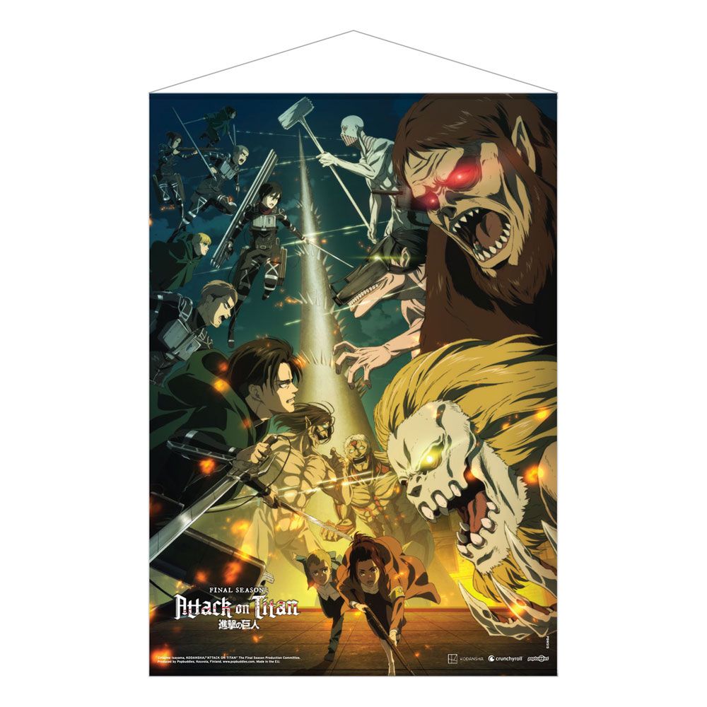 Attack on Titan: The Final Season Plátno Paradis Island Vs Marley 50 x 70 cm POPbuddies