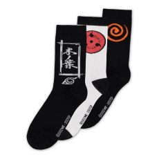 Naruto Shippuden Ponožky 3-Pack Sasuke Symbol 39-42