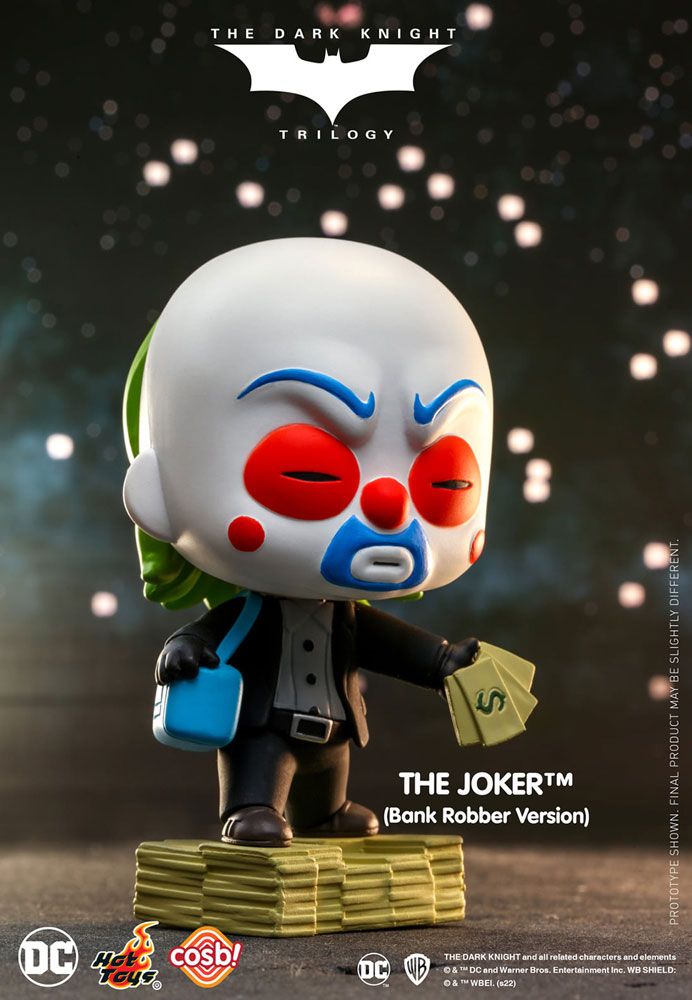 The Dark Knight Trilogy Cosbi Mini Figure The Joker (Bank Robber) 8 cm Hot Toys