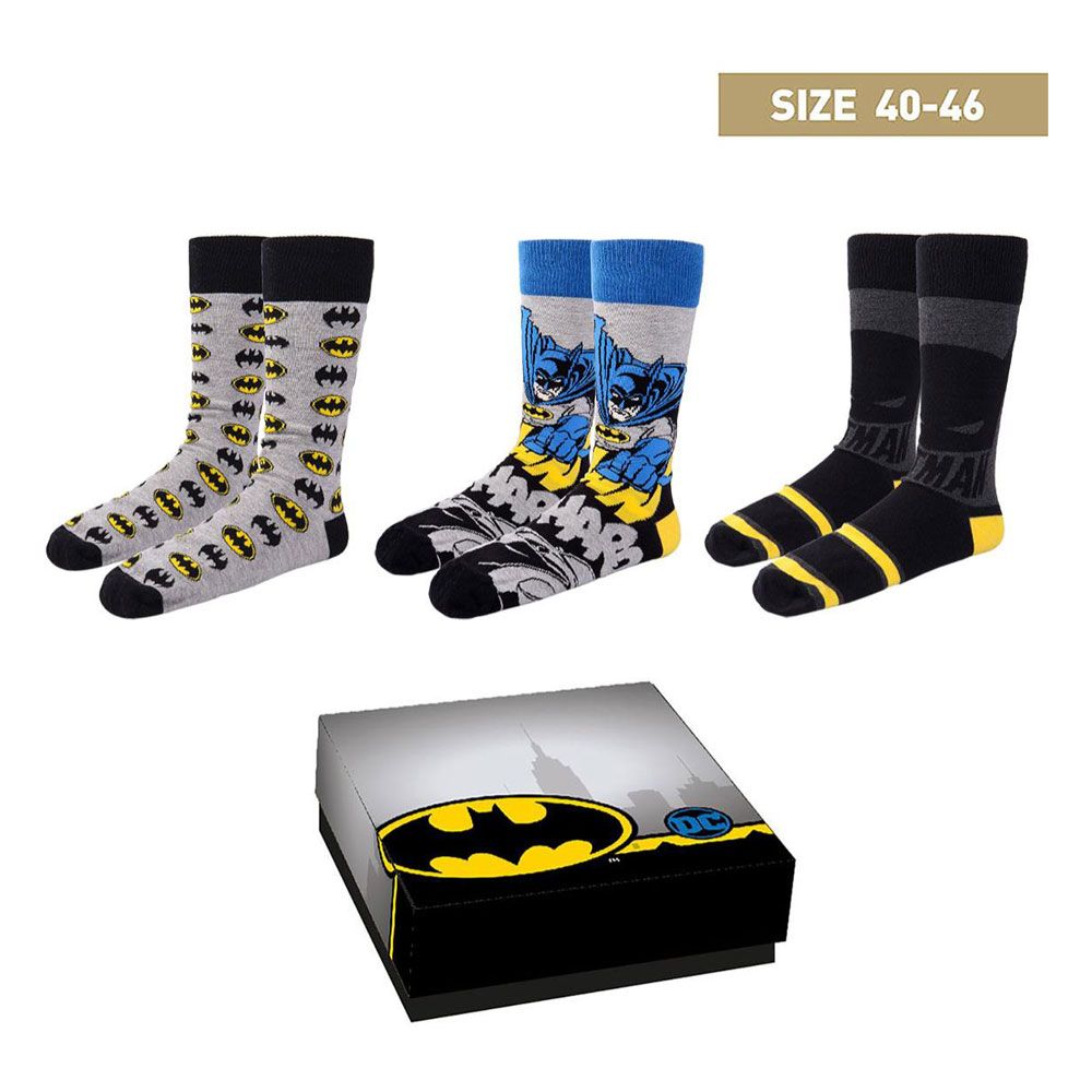 DC Comincs Ponožky 3-Pack Batman 40-46 Cerdá
