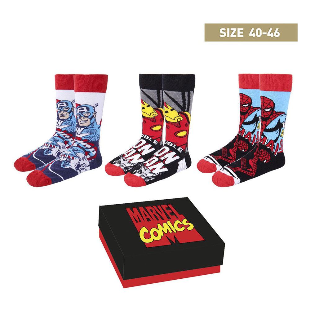 Marvel Ponožky 3-Pack Avengers 40-46 Cerdá
