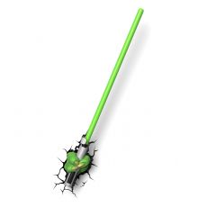 Star Wars 3D LED Světlo meč Yoda