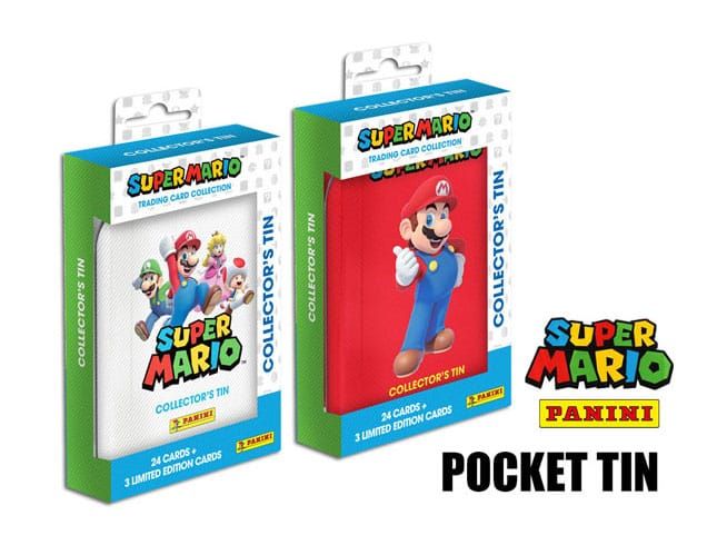 Super Mario Trading Karty Pocket Tins Display (6) Německá packaging* Panini