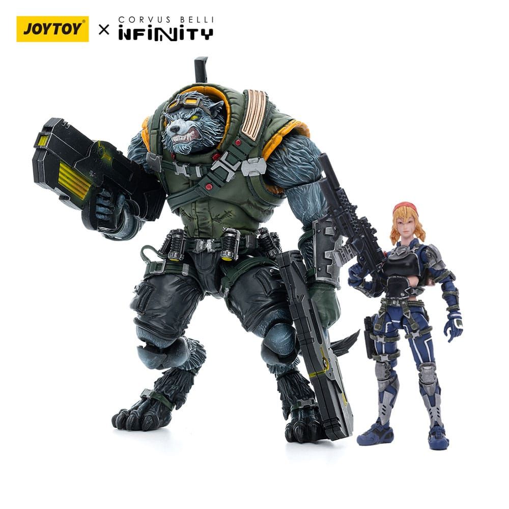 Infinity Akční Figures 1/18 Ariadna Equipe Mirage-5 Sergent Duroc & Lieutenant Margot Berthier Joy Toy (CN)