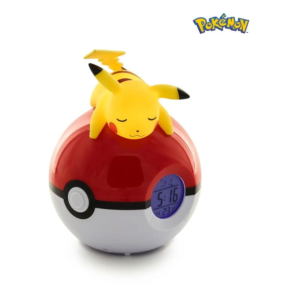 Pokémon Alarm Hodiny Pokeball with Light Pikachu 18 cm Teknofun