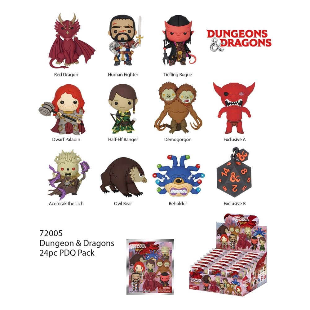 Dungeon & Dragons PVC Bag Clips Series 1 Display (24) Monogram Int.
