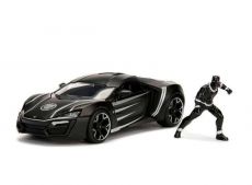 Marvel Kov. Model 1/24 Black Panther & 2017 Lykan Hypersport